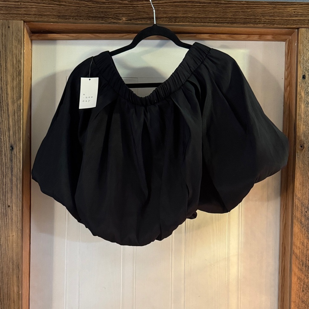 a new day Black Balloon Skirt